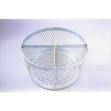 CESTO DE METAL GALVANIZADO REDONDO DE 25 X 15cm CON 4 DIVISIONES. SAT41122400 AE010-D